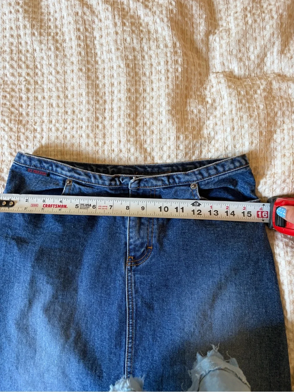 U.S. Polo Assn. Denim Maxi Skirt with Front Slit